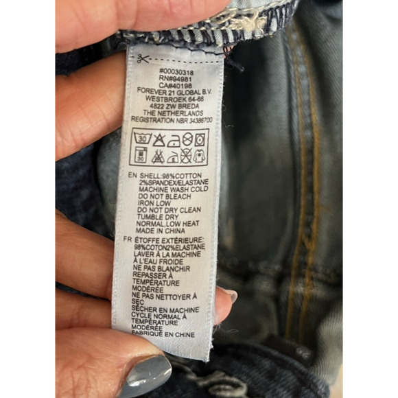Forever 21 Y2K Low Rise Boot Cut Jeans Size 26 Medium Wash Blue Western Rodeo - Picture 10 of 12
